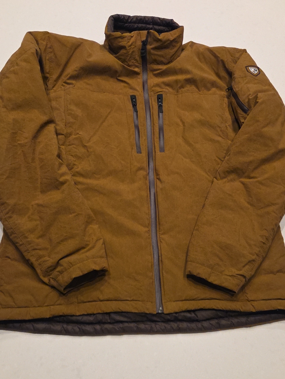 Kuhl Projekt Men's Olive-Brown Insulated Puffer Jacket